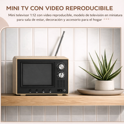 Mini retro TV: con una antena + altavoces integrados