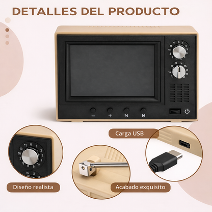 Mini retro TV: con una antena + altavoces integrados
