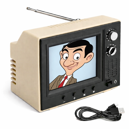 Mini retro TV: con una antena + altavoces integrados